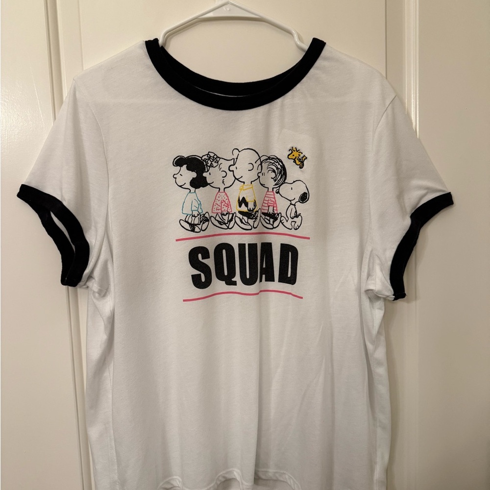 Torrid Peanuts Snoopy Squad White Ringer Tshirt